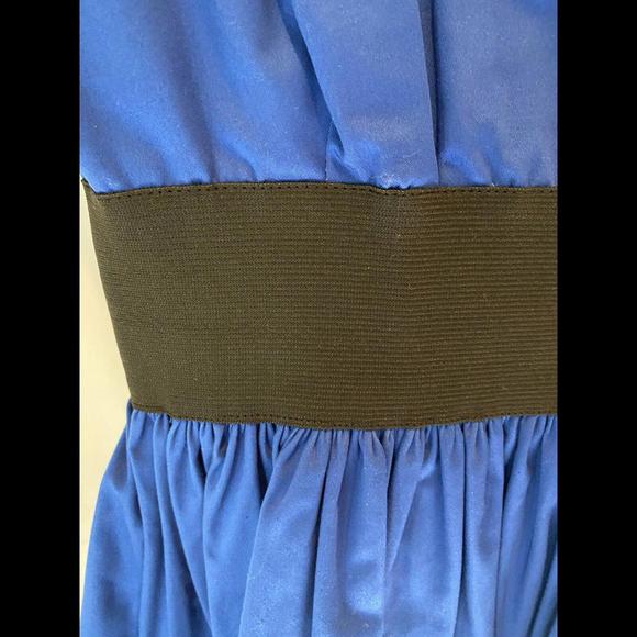 New Aqua Blue Party Dress Fitted Waist From Bloomingdales Size Small $88 - Picture 3 of 4